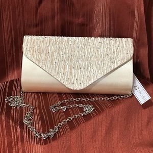 Elegant Champagne Rhinestone Clutch by Vie & Rose